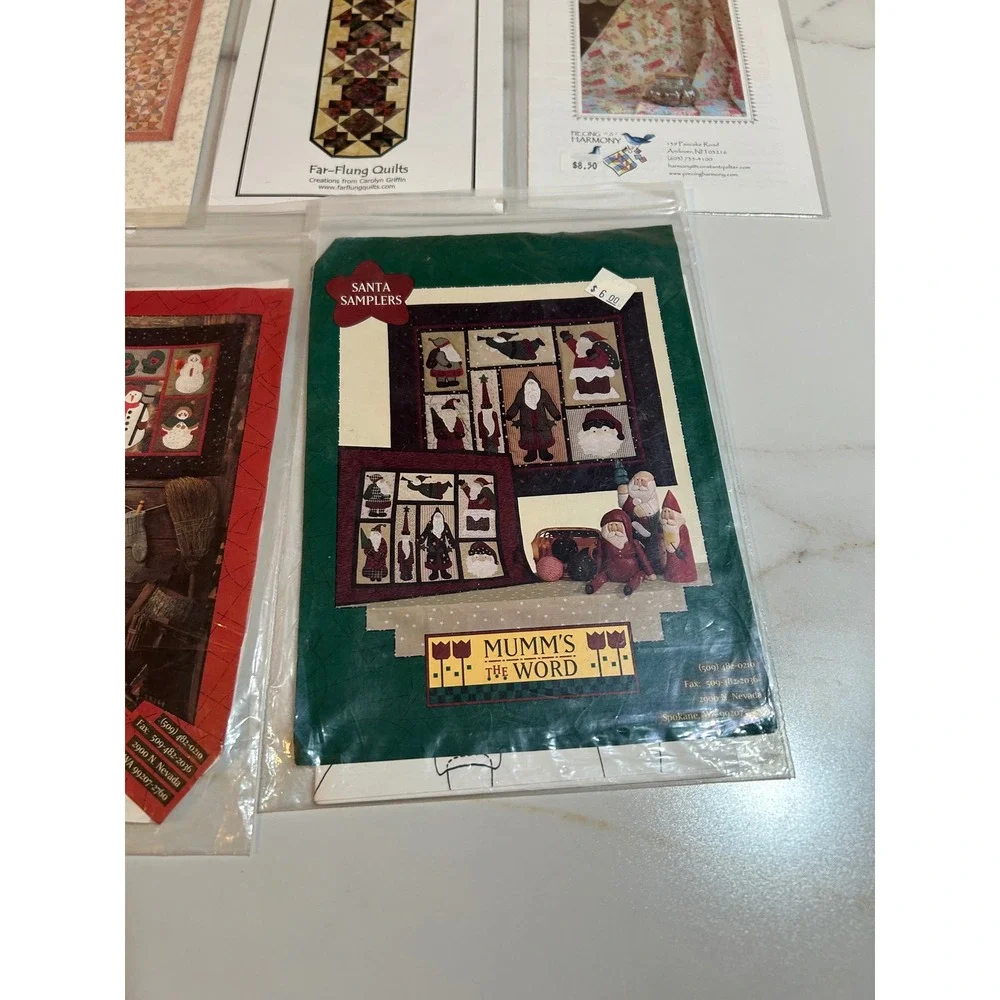 Lot of 10 Quilt Patterns Miss Rosies Mumm's the‎ Word Applique Table Runner Vtg